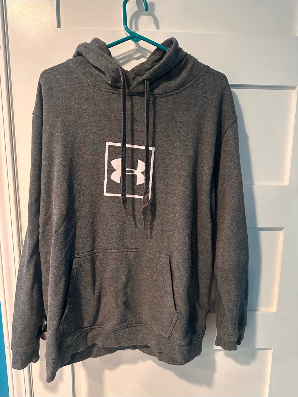 Under Armour Men's Dark Gray Logo Crewneck Hoodie